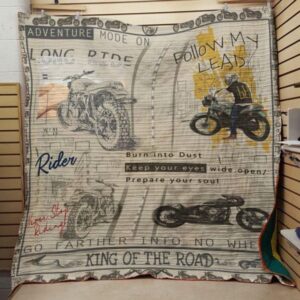 Follow My Lead Motorcylces Quilt Blanket Ver 2  Quilt